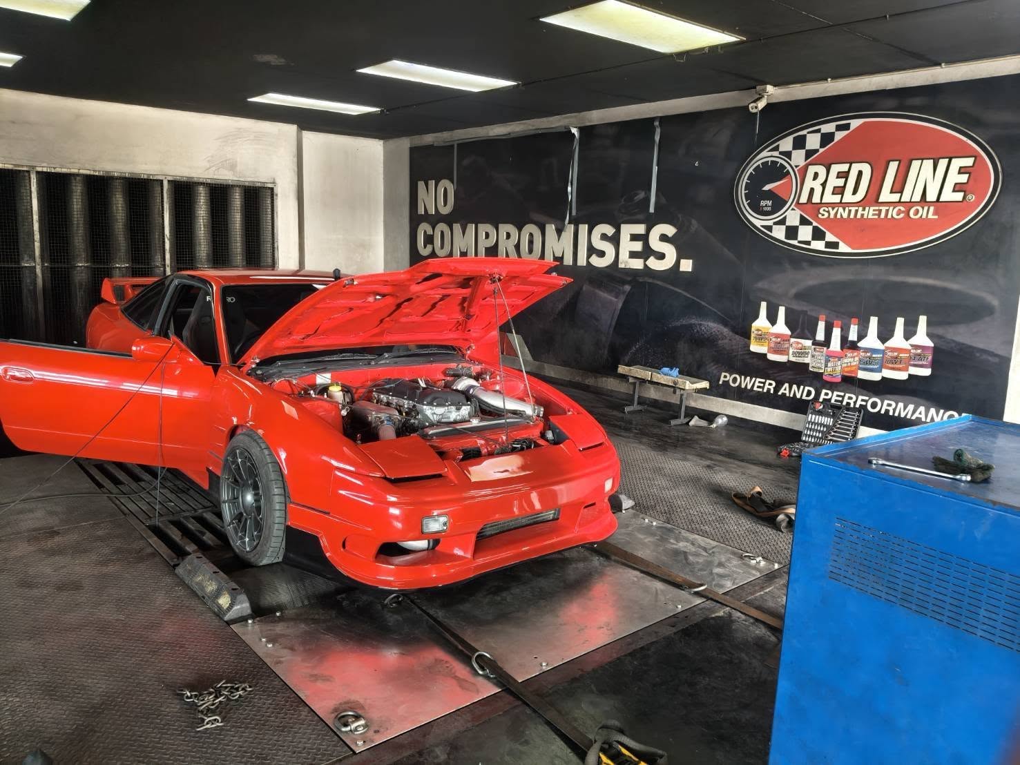 Nissan 180SX on the dyno