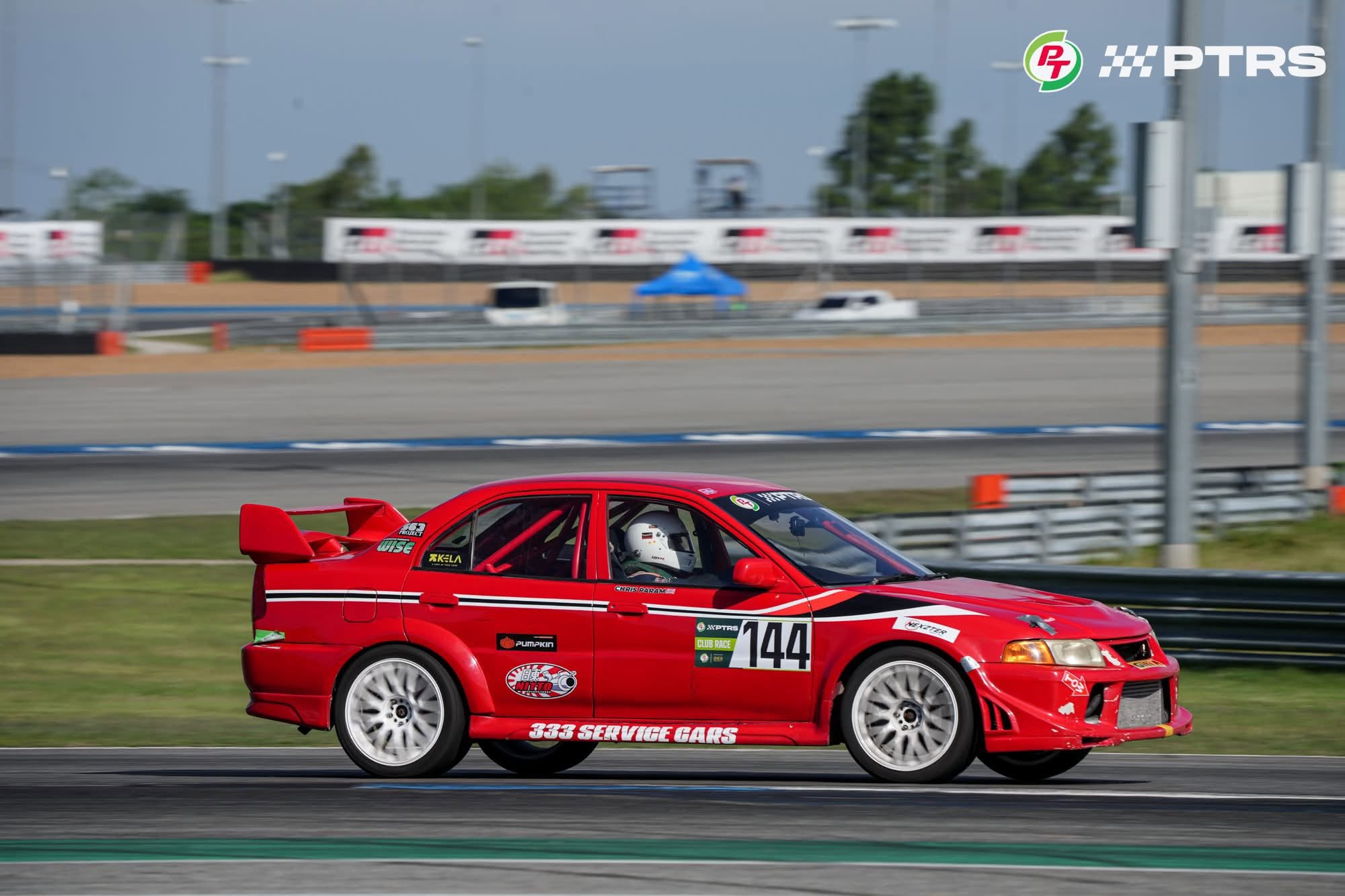 333 Motorsport Lancer Evo race car on track