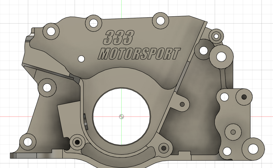 3D model of a 333 Motorsport billet part